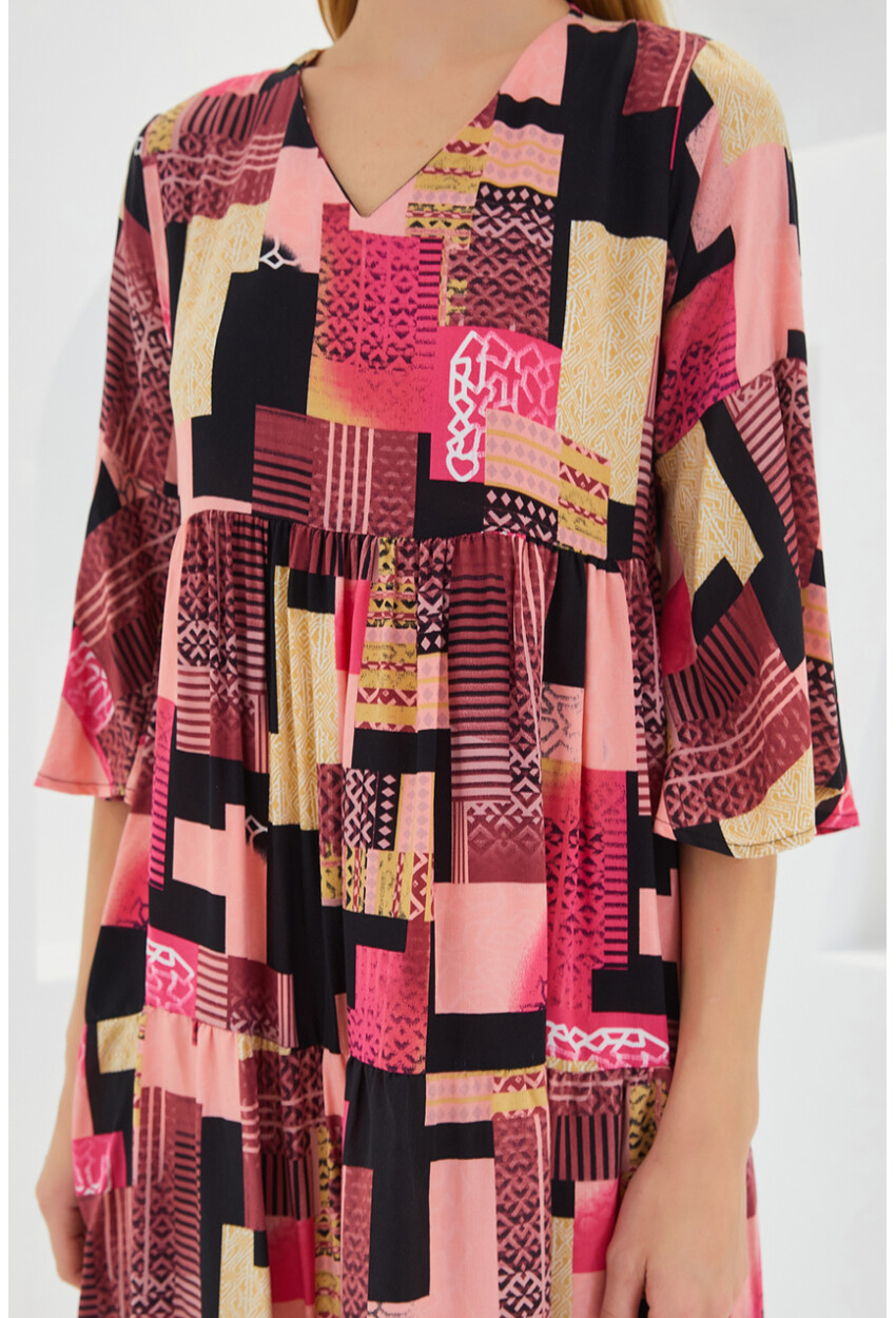 1959 Patterned Viscose Dress