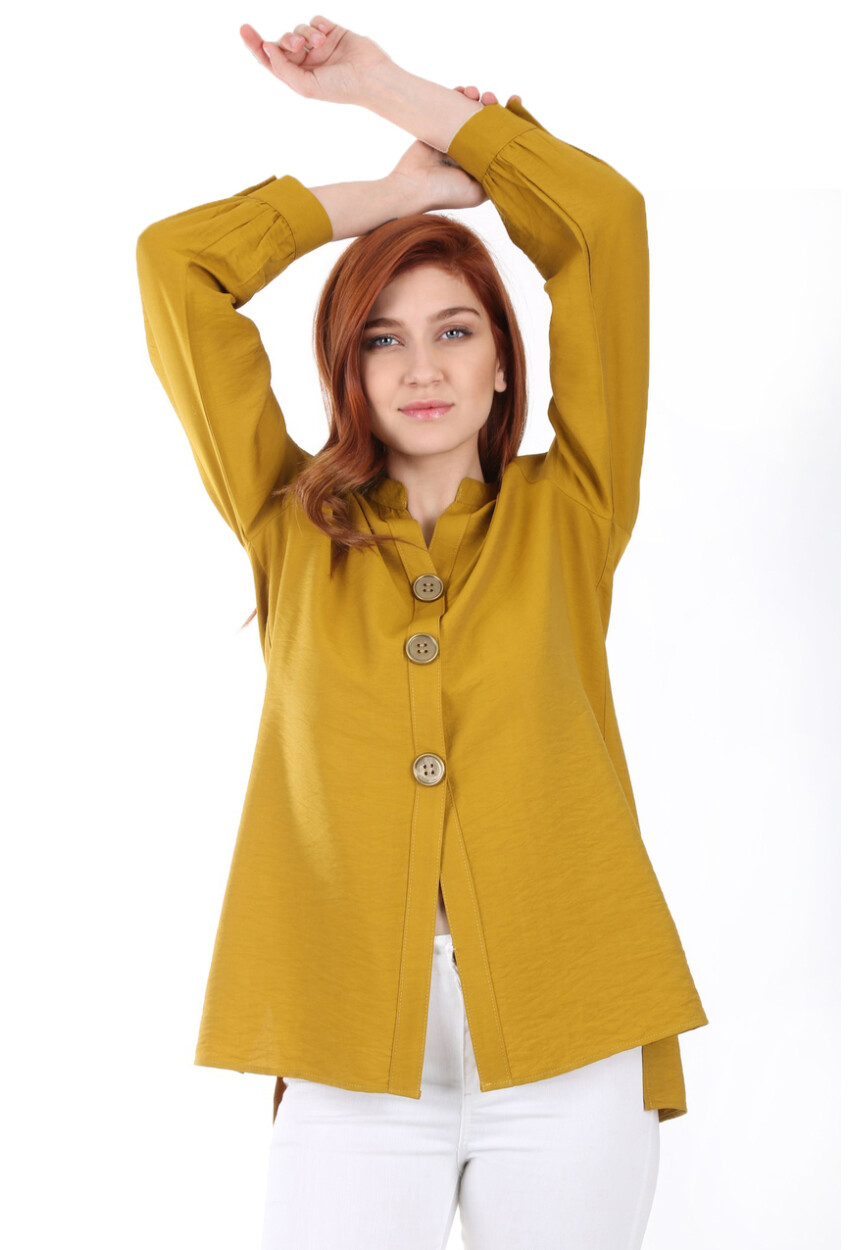 3633 Süs Düğmeli Gömlek