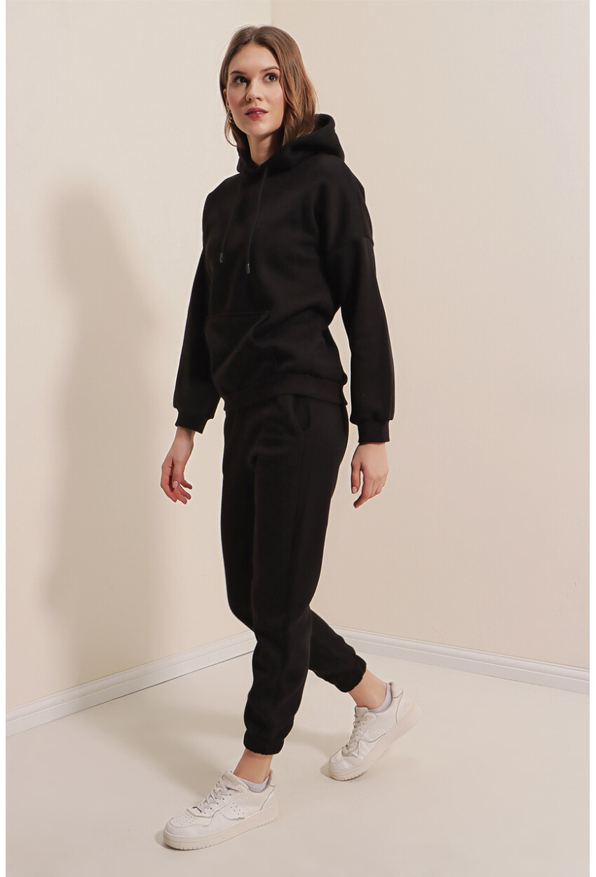 55323 Oversized Hooded Three-Thread Tracksuit