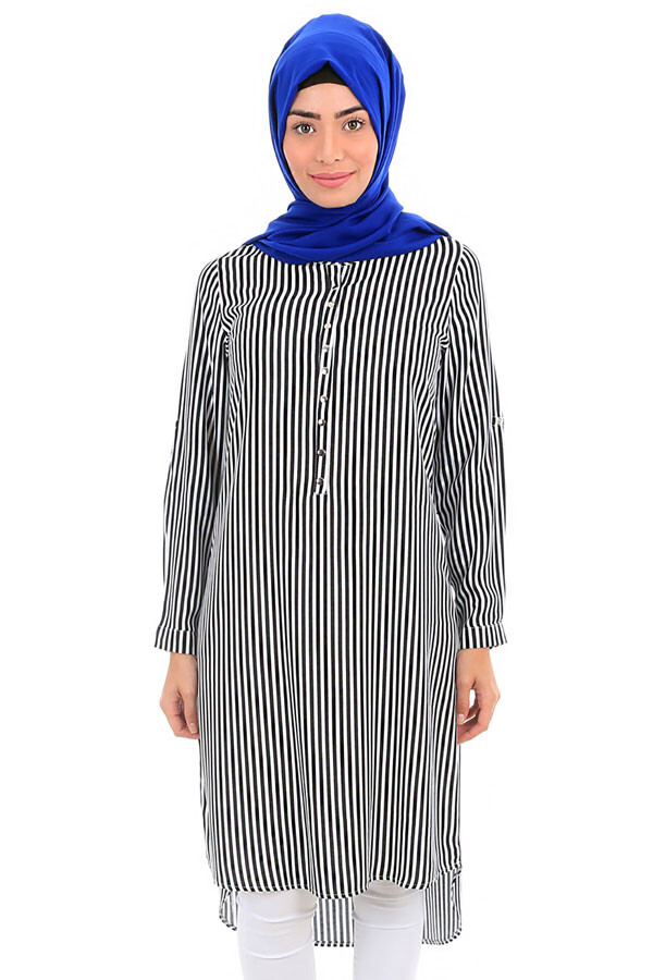 5607 Mandarin Collar Hijab Tunic