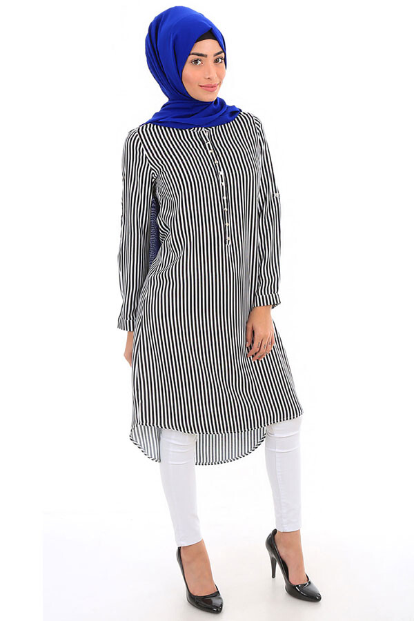 5607 Mandarin Collar Hijab Tunic