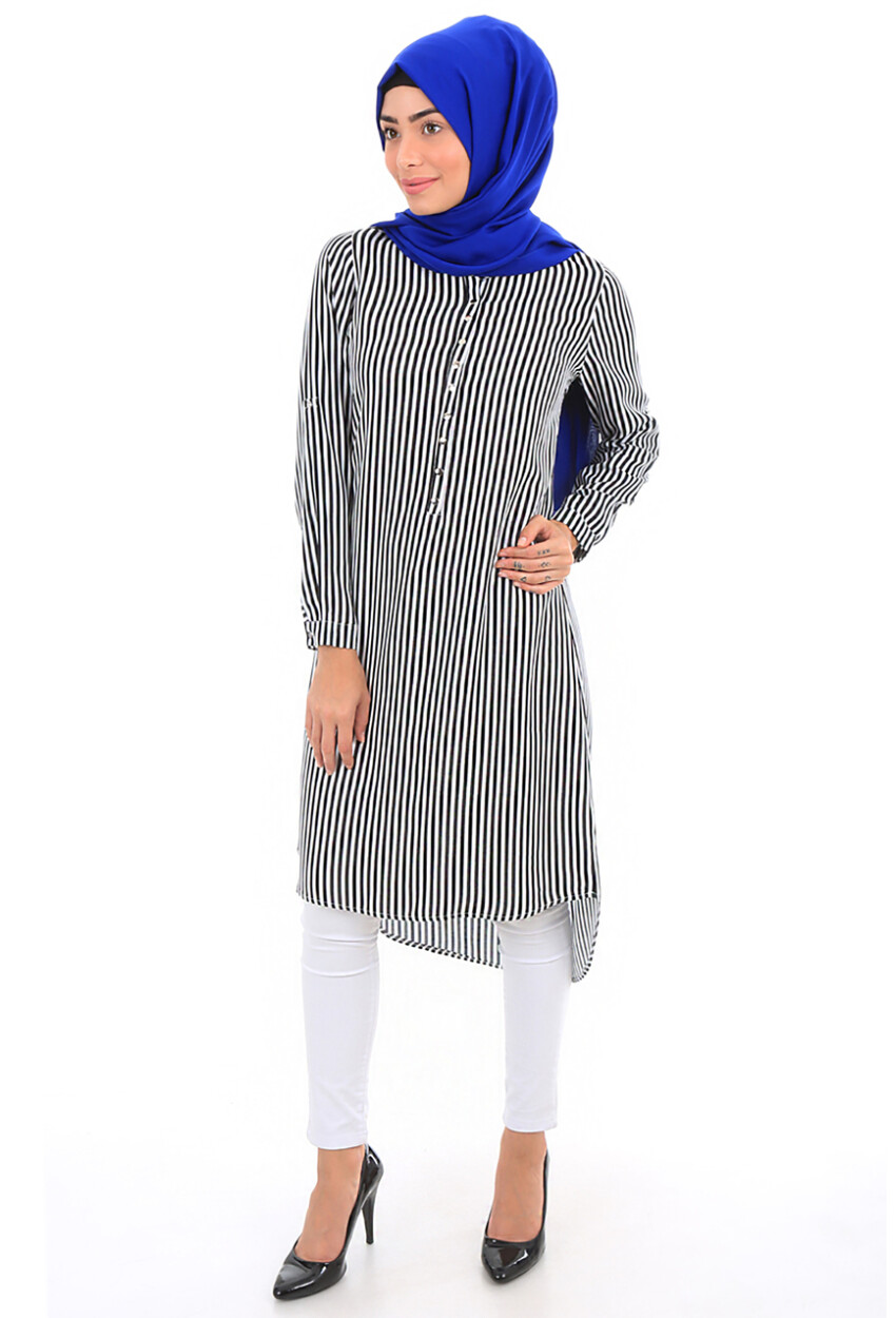 5607 Mandarin Collar Hijab Tunic