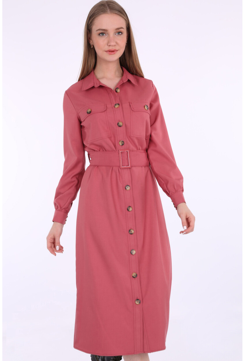 5733 Çift Cepli Trenchcoat