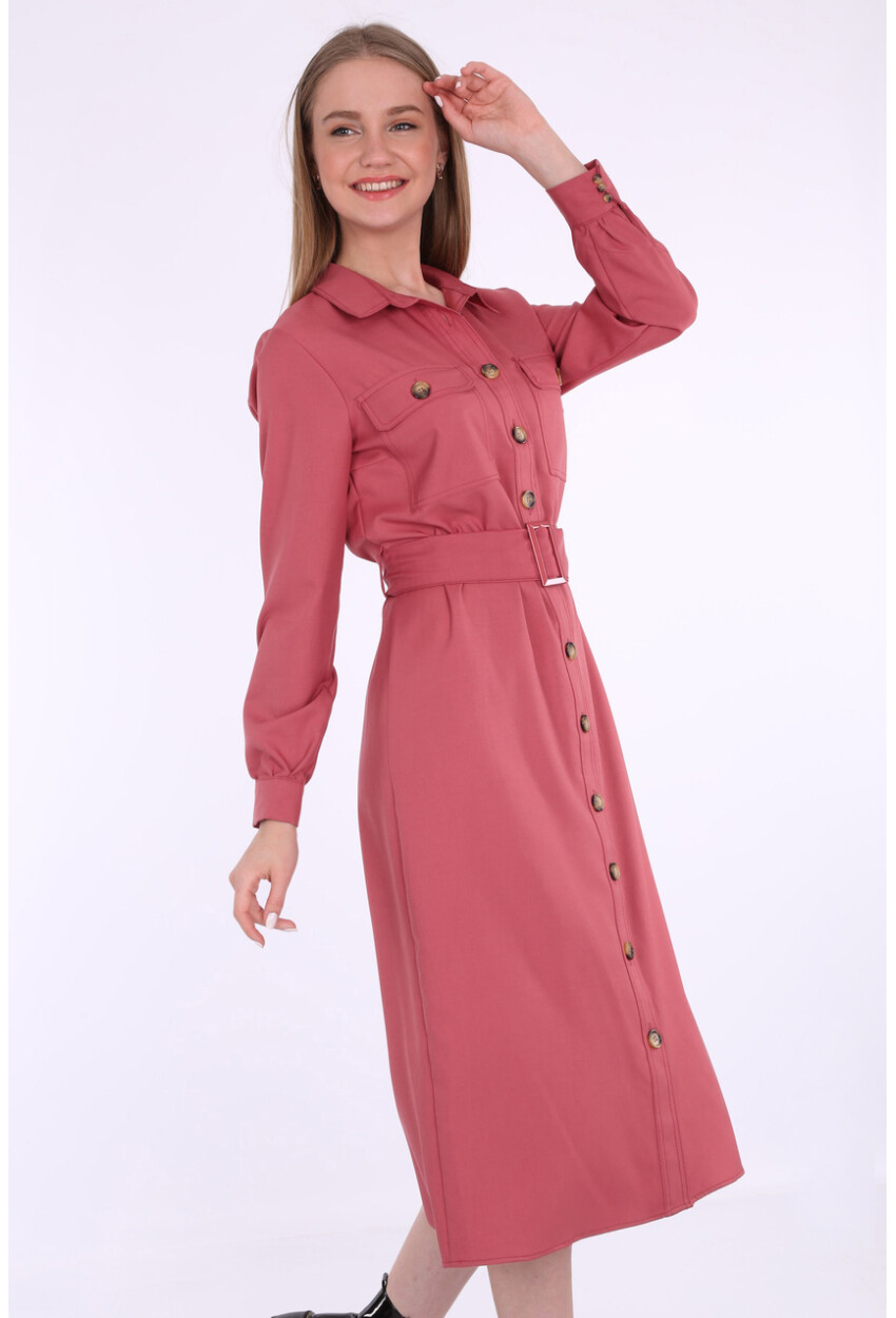 5733 Çift Cepli Trenchcoat