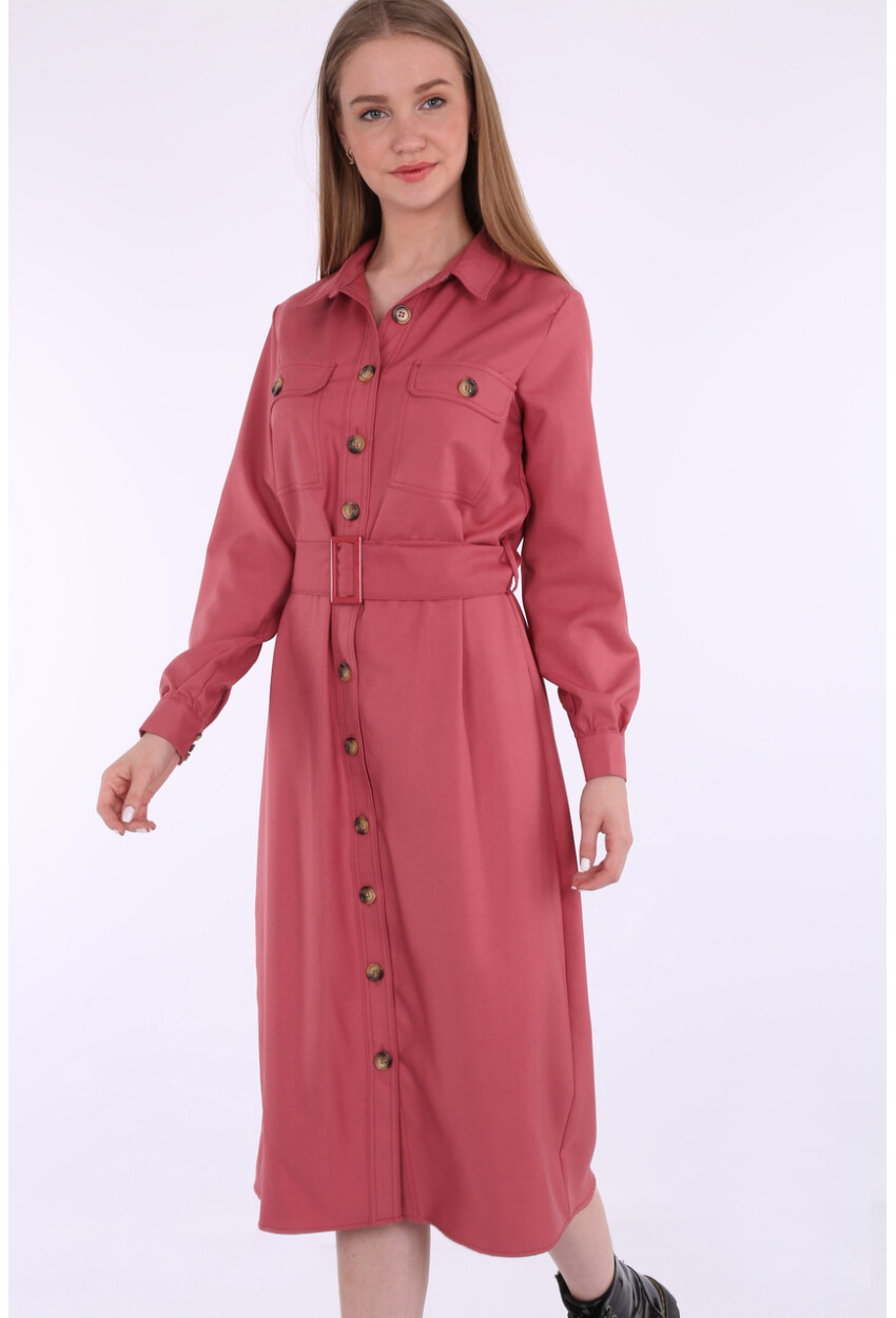 5733 Çift Cepli Trenchcoat