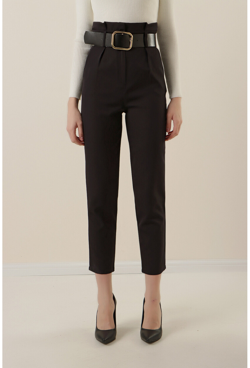 6556 Fabric Pants With Belt