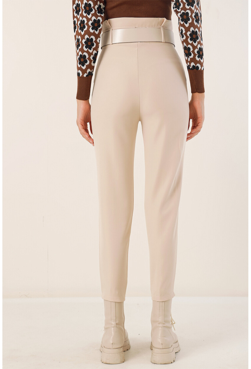 6556 Fabric Pants With Belt