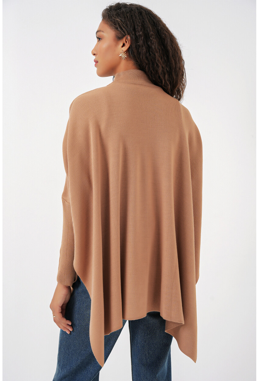 15783 Split Poncho Sweater