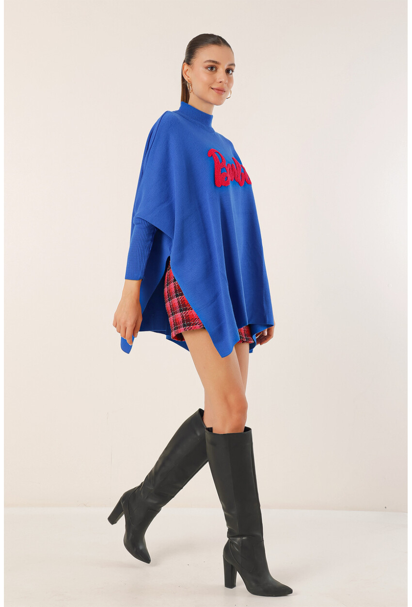 15783 Split Poncho Sweater