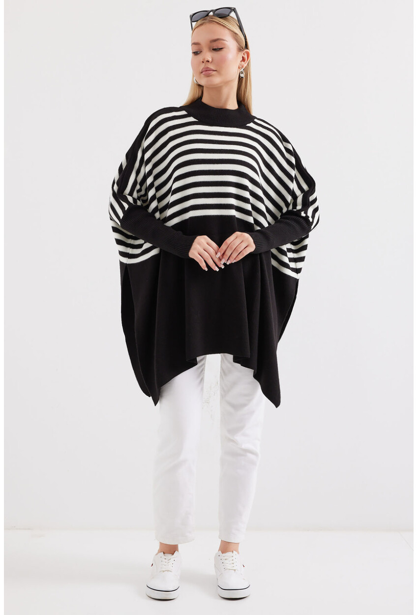 15783 Split Poncho Sweater