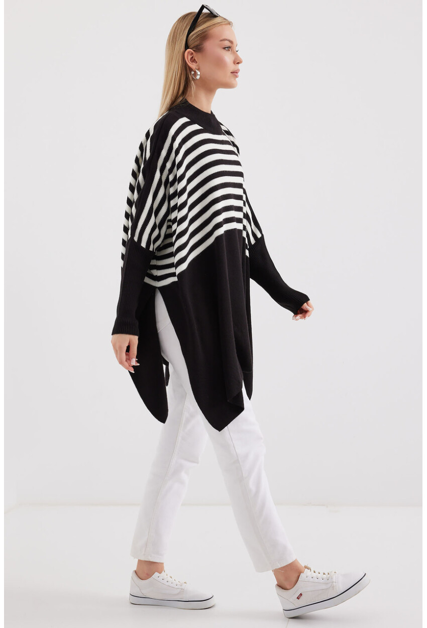 15783 Split Poncho Sweater