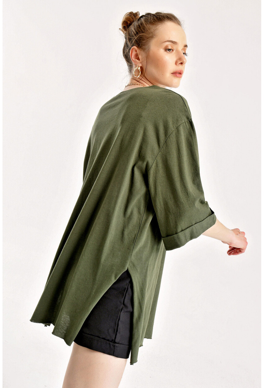 4123 Slit Oversized T-Shirt