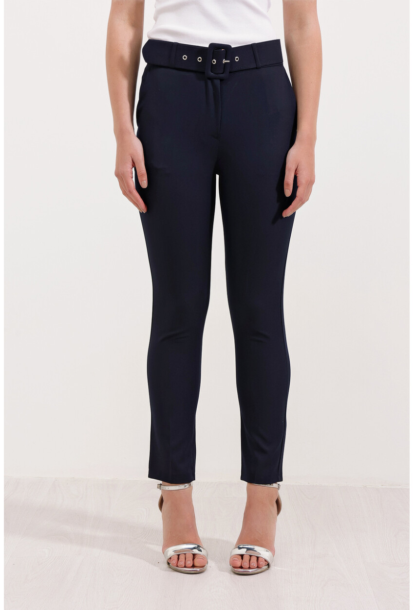 6648 Fabric Pants With Belt