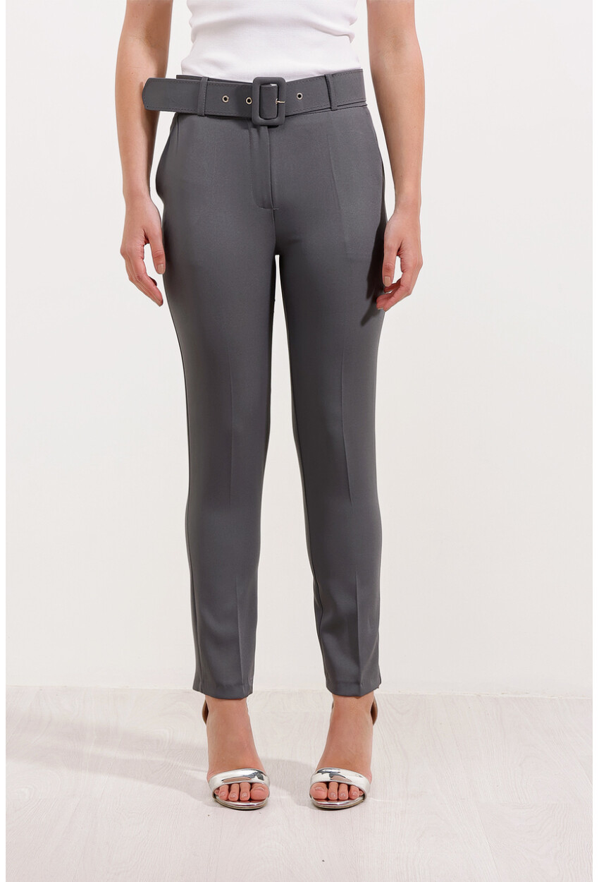 6648 Fabric Pants With Belt