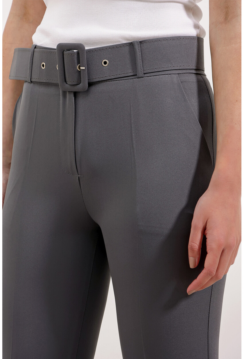 6648 Fabric Pants With Belt