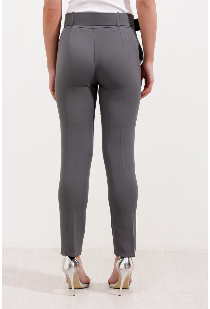 6648 Fabric Pants With Belt