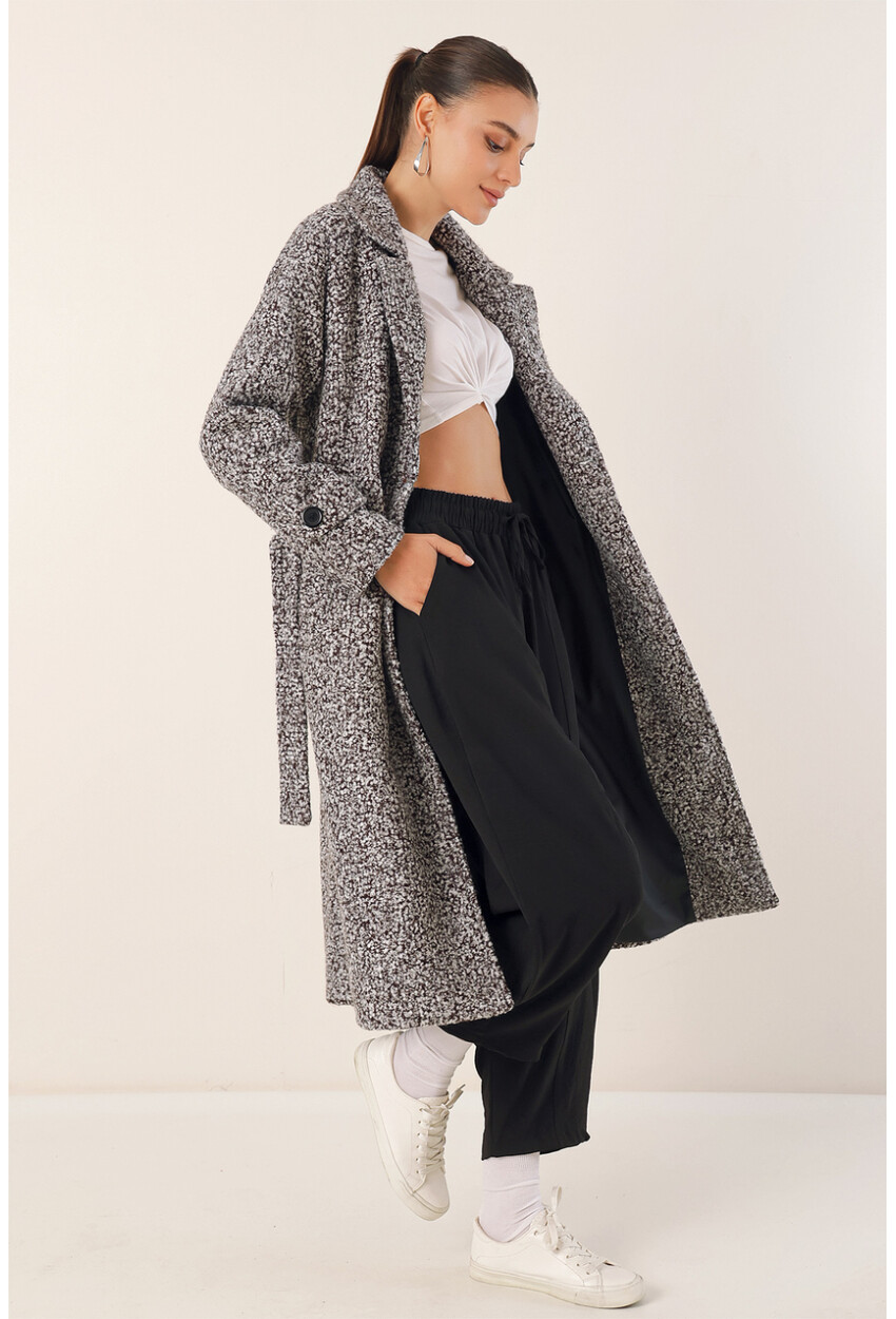 9120 Double-Breasted Boucle Coat