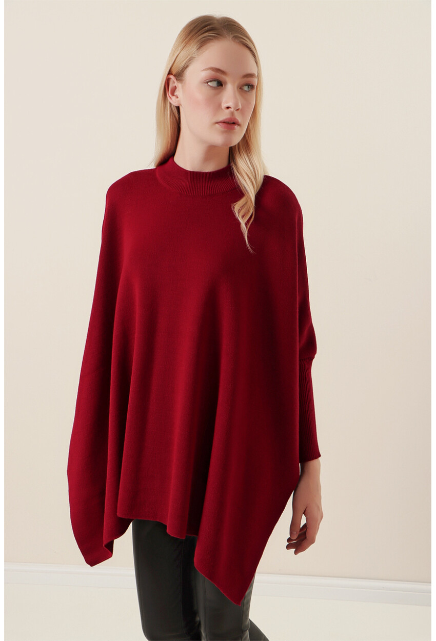 15783 Split Poncho Sweater