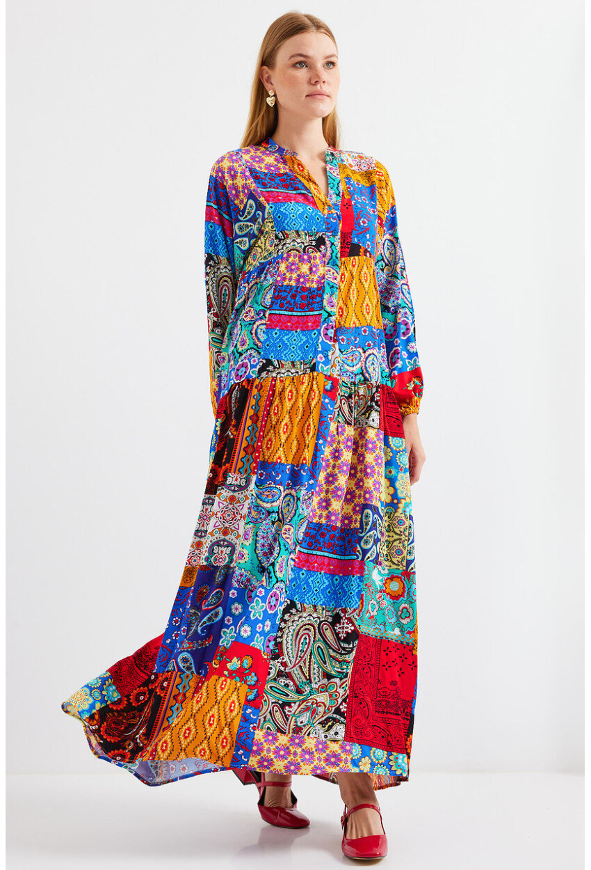 2423 Authentic Patterned Dress