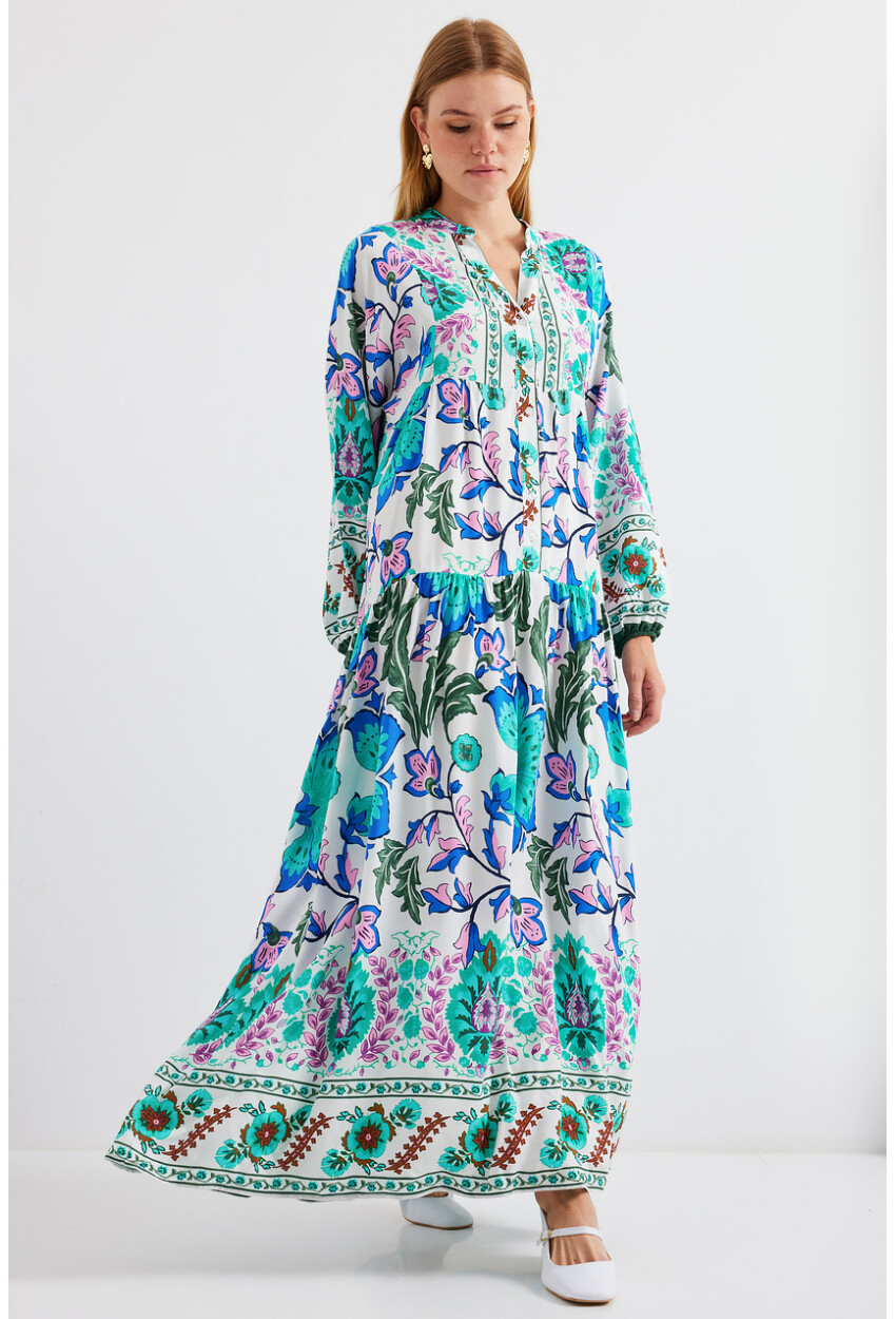 2423 Authentic Patterned Dress