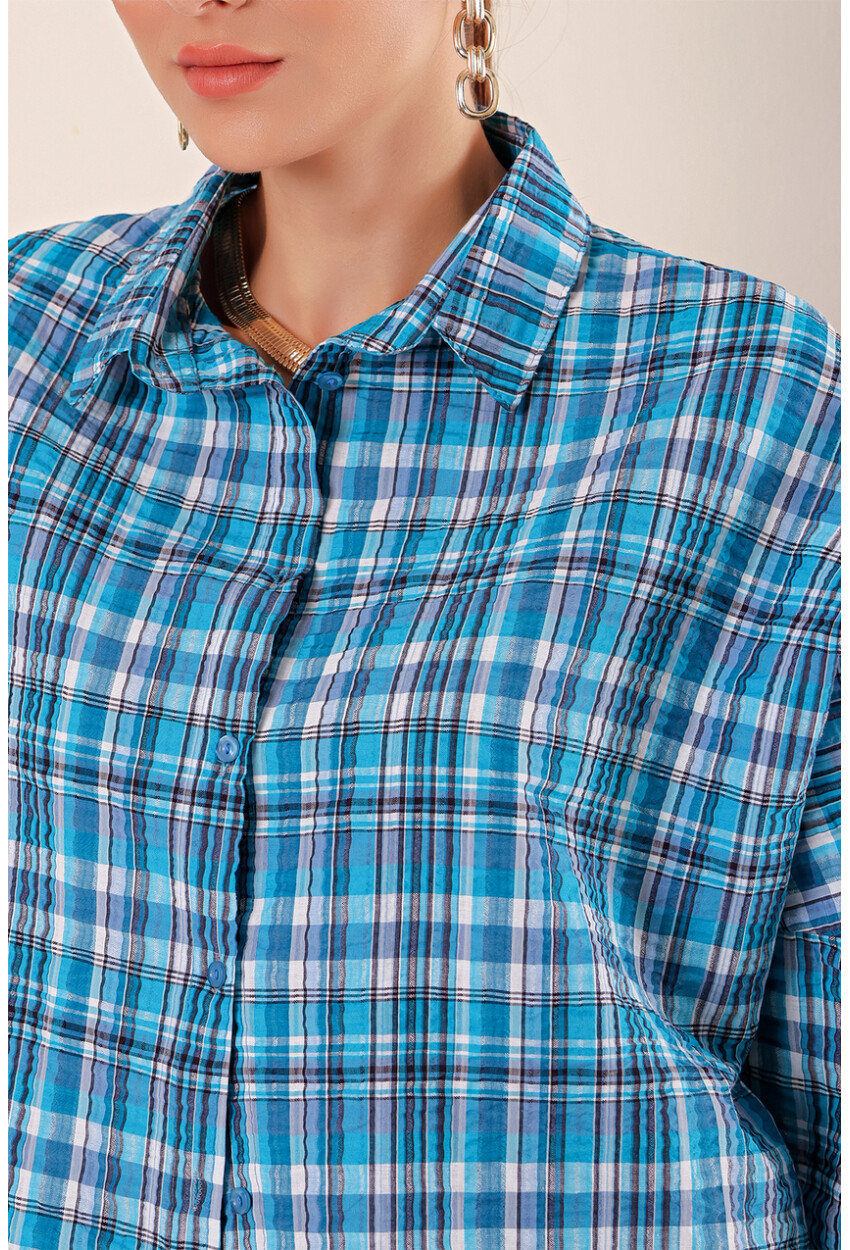 3900 Oversize Uzun Basic Gömlek