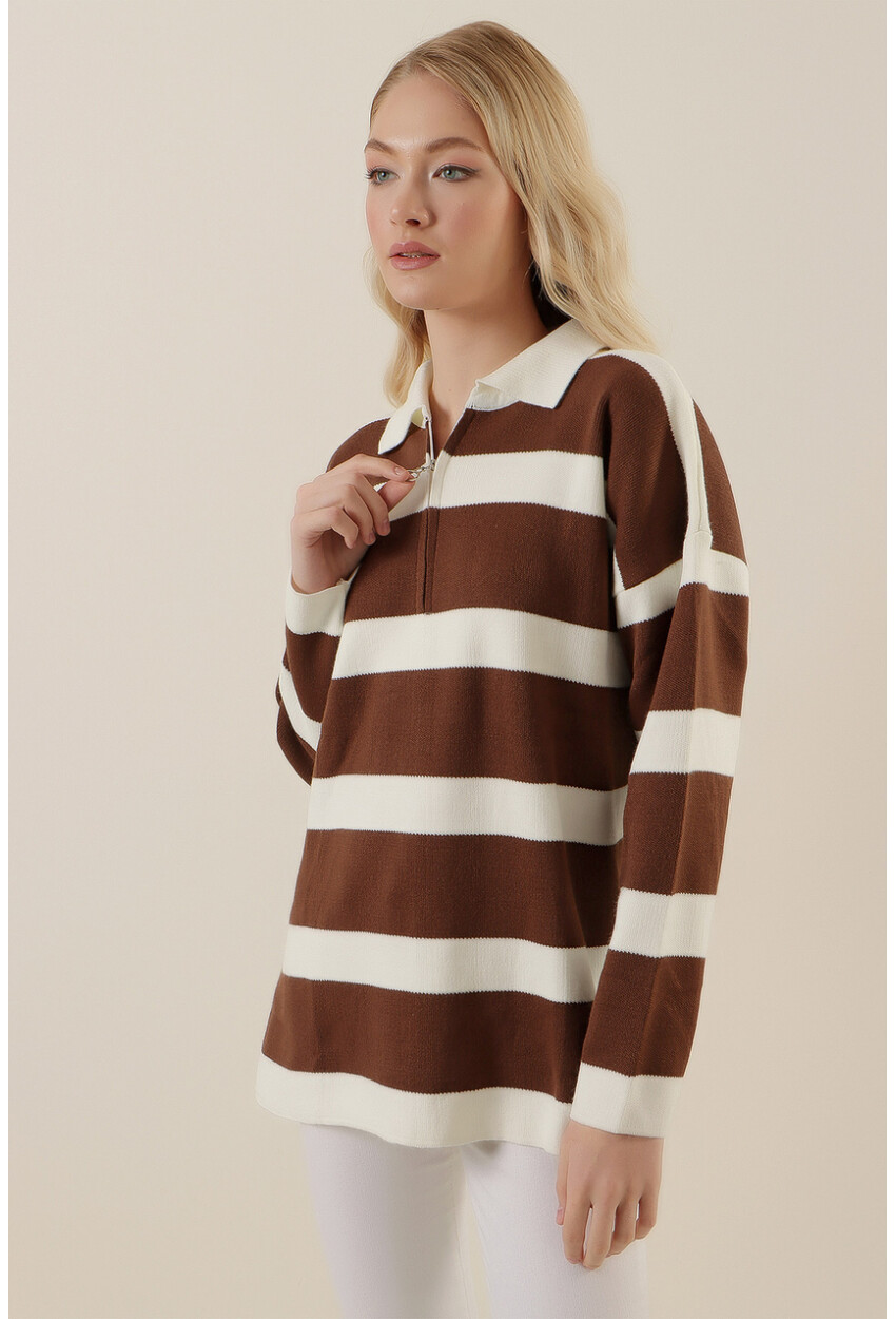 4512 Striped Oversized Sweater