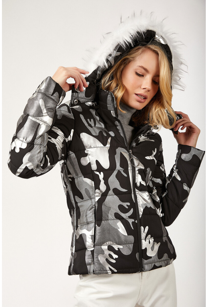 5108 Shiny Puffer Coat