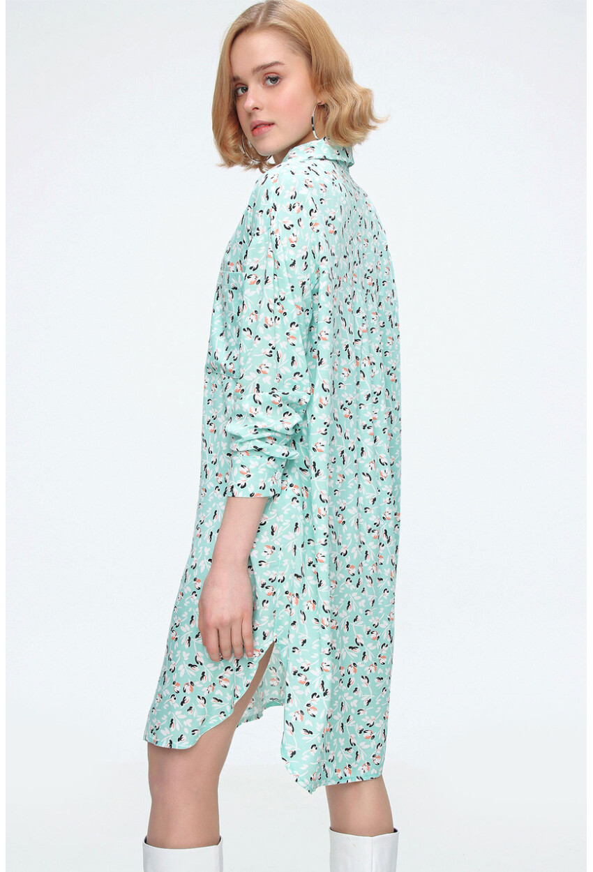 5813 Floral Single Pocket Oversized Tunic