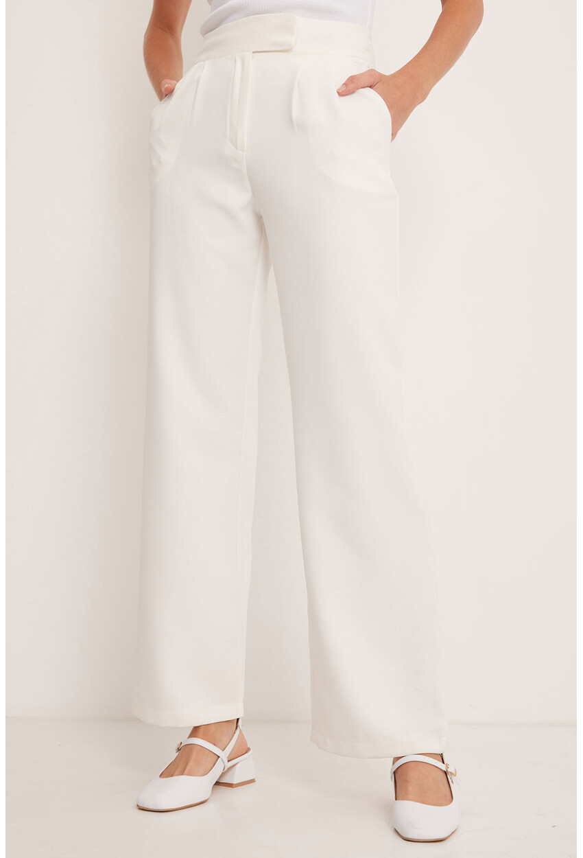 6612 High-Waist Fabric Pants