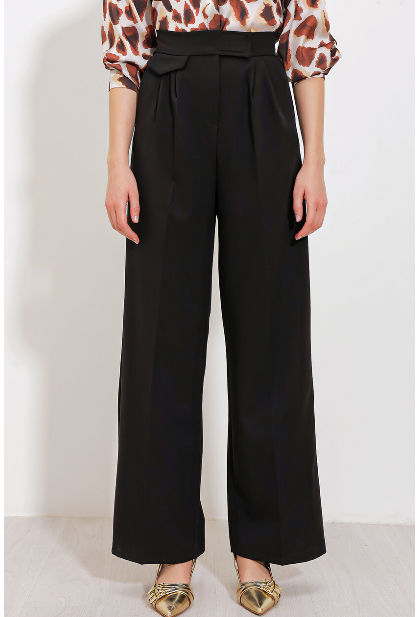 6645 High-Waist Velcro Palazzo Pants