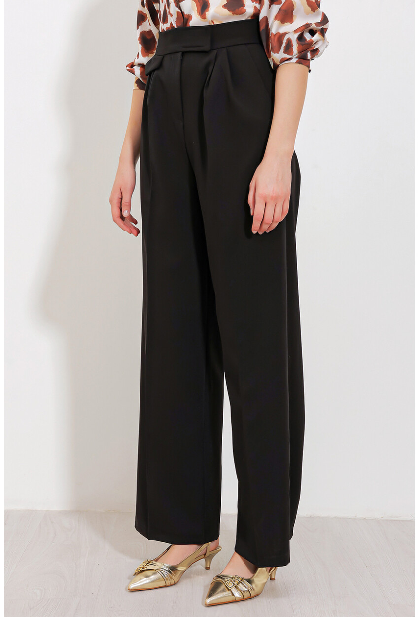 6645 High-Waist Velcro Palazzo Pants