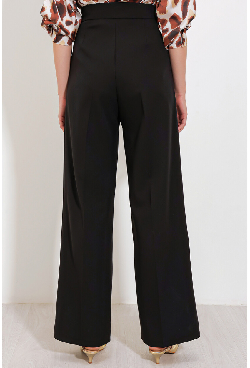 6645 High-Waist Velcro Palazzo Pants