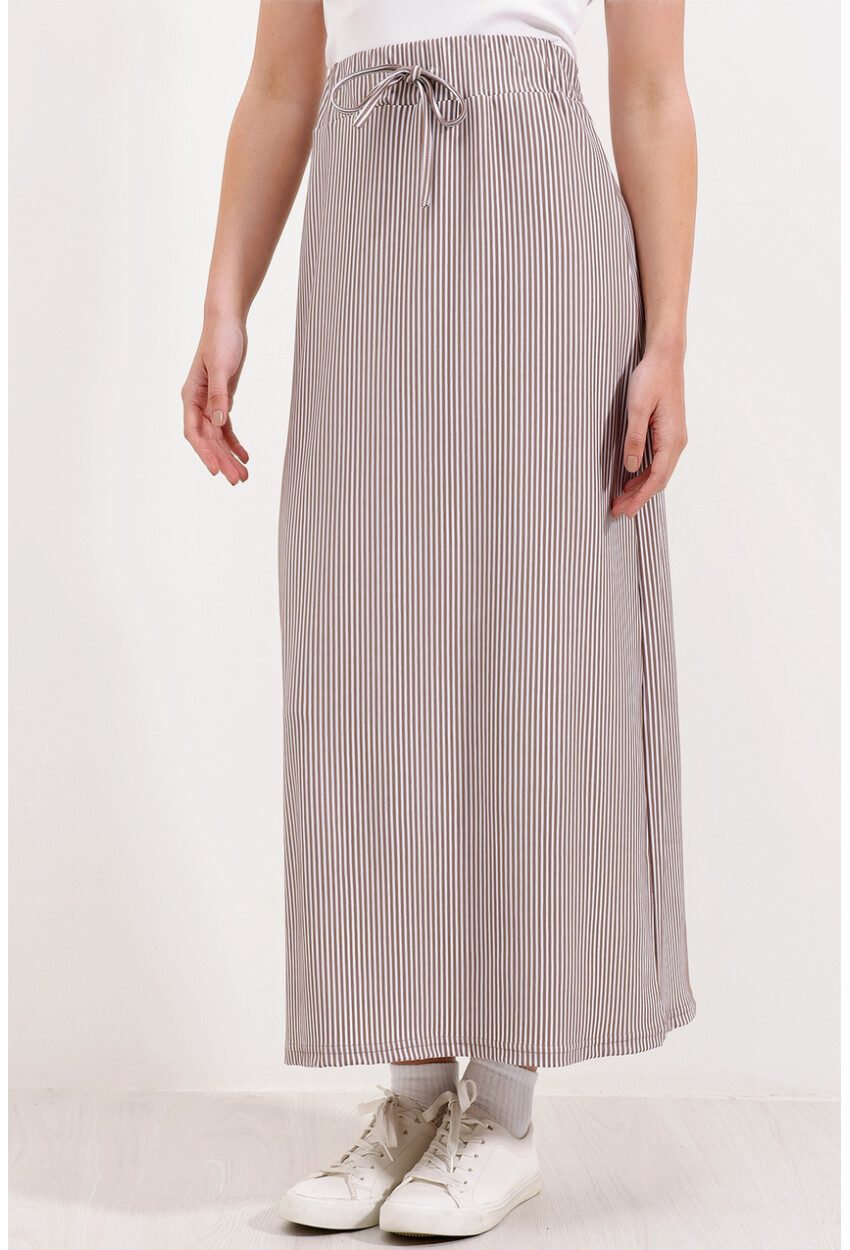 8006 Striped Long Skirt