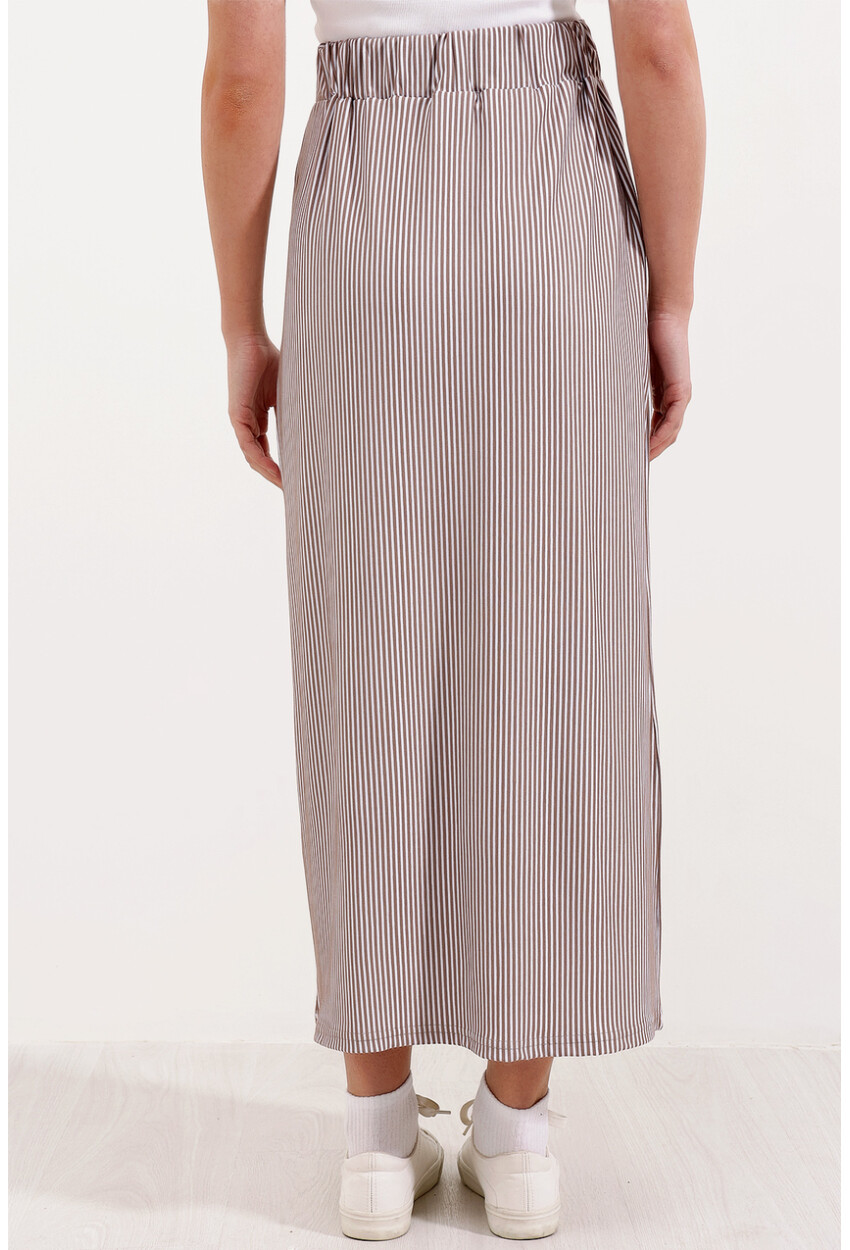 8006 Striped Long Skirt