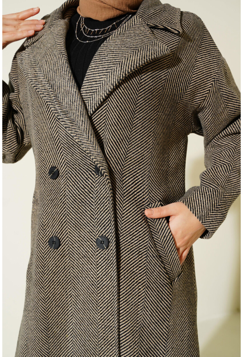9113 Oversized Wide Fit Wool Long Coat