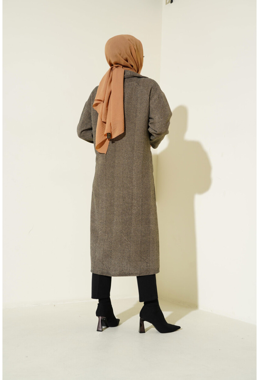 9113 Oversized Wide Fit Wool Long Coat