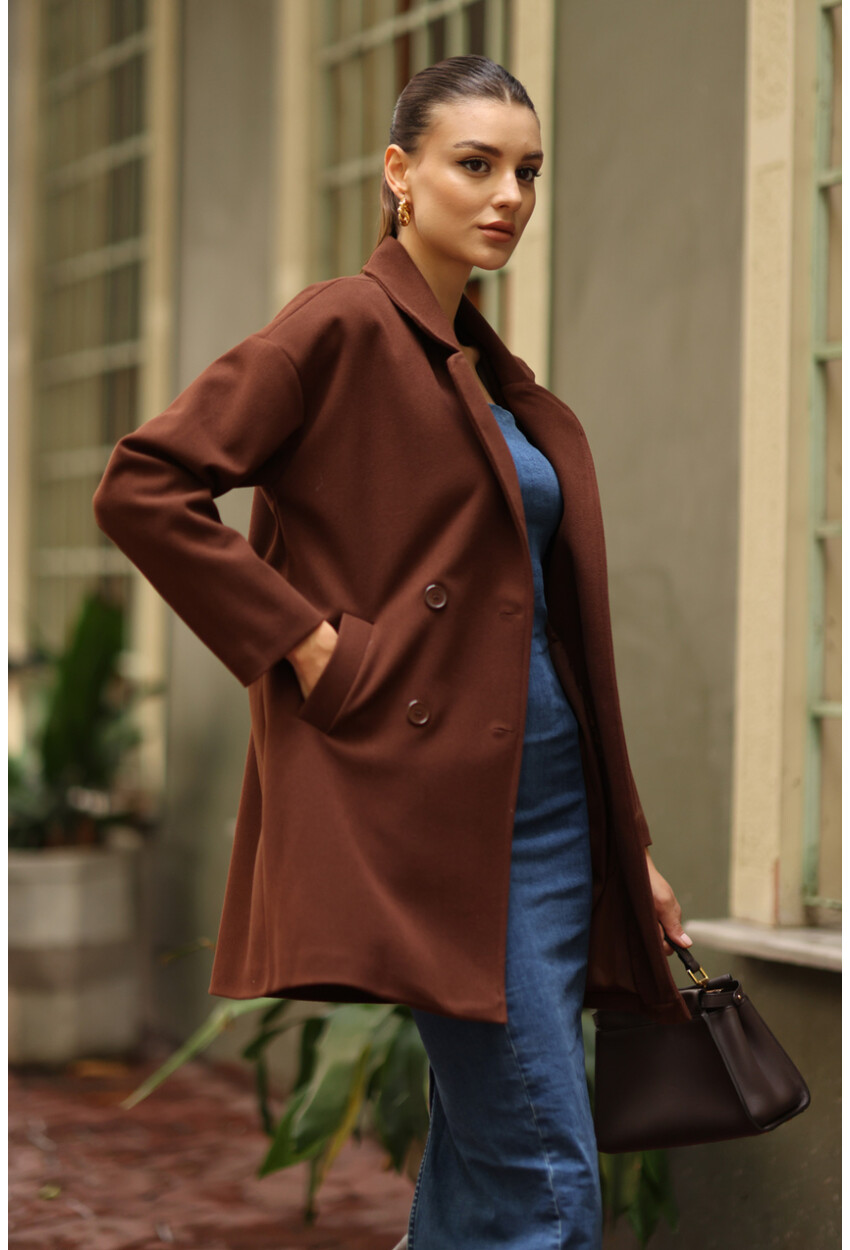 9116 Double-Breasted Wool Coat