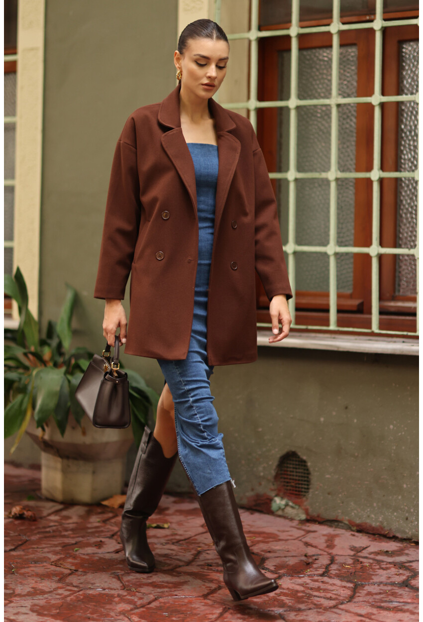 9116 Double-Breasted Wool Coat