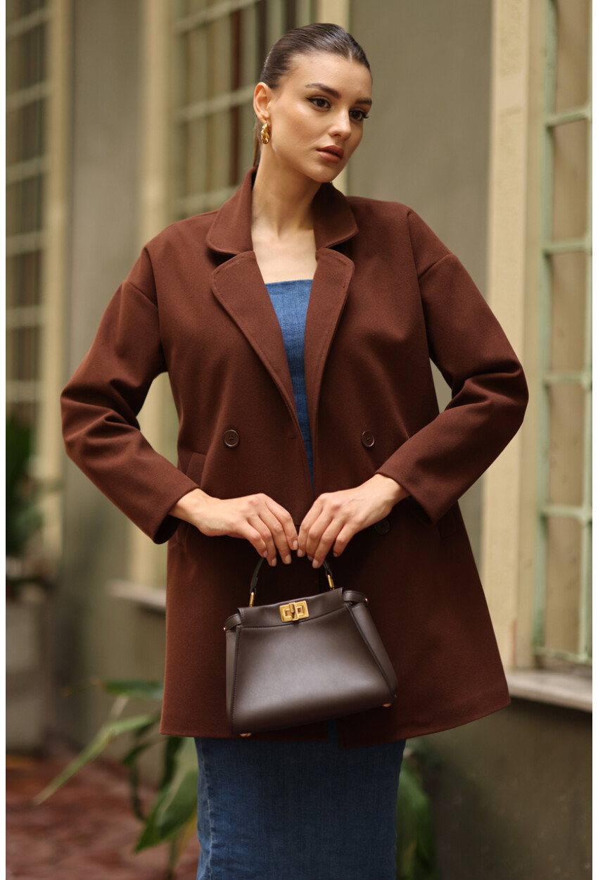 9116 Double-Breasted Wool Coat