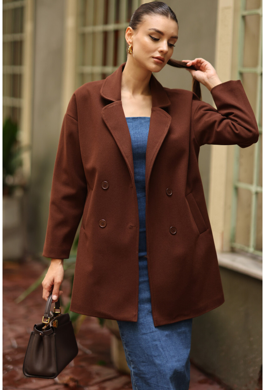 9116 Double-Breasted Wool Coat
