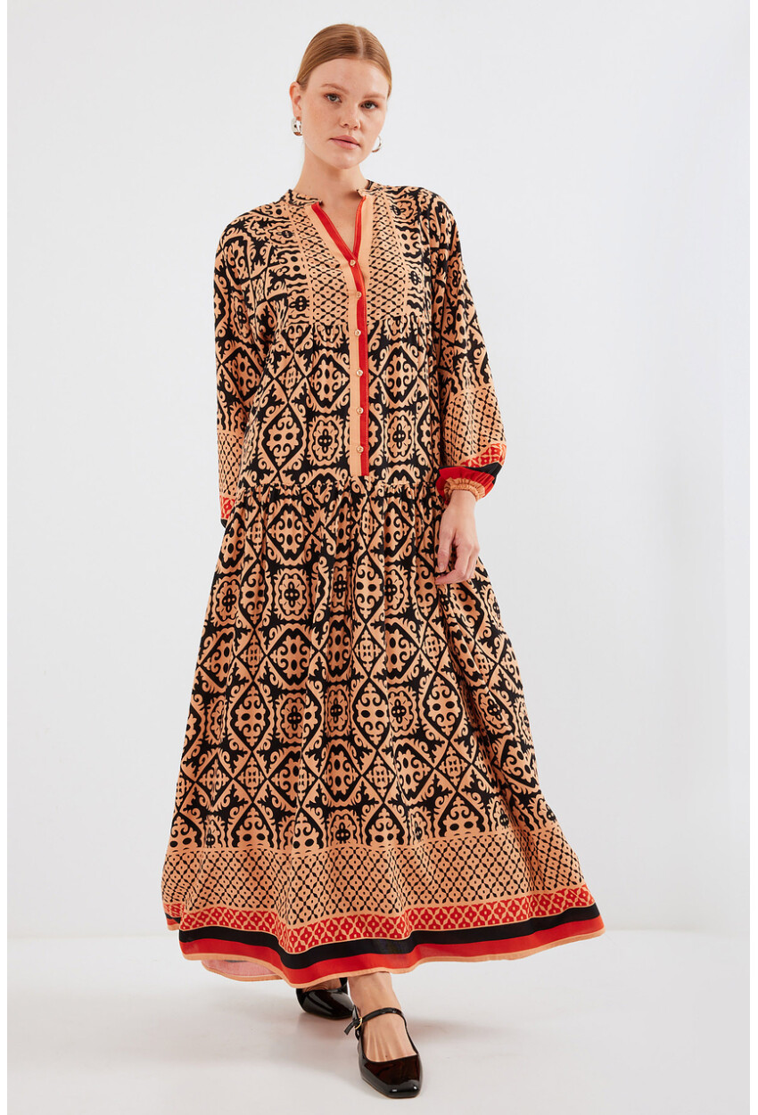 2423 Authentic Patterned Dress