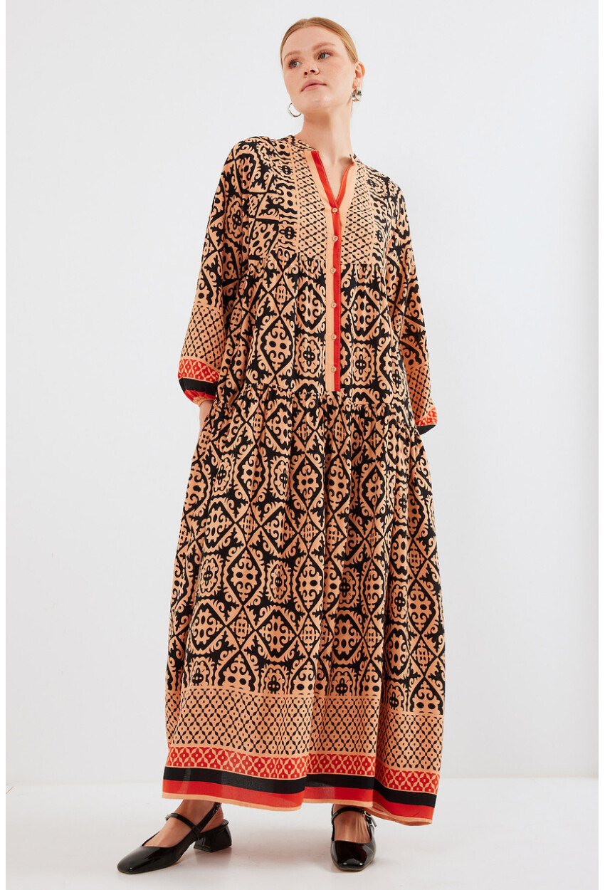 2423 Authentic Patterned Dress