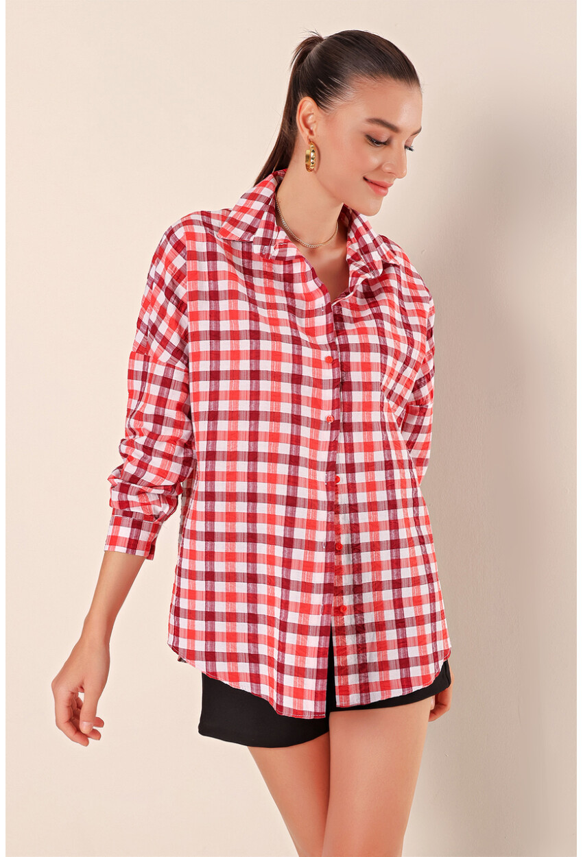 3900 Oversized Long Basic Shirt