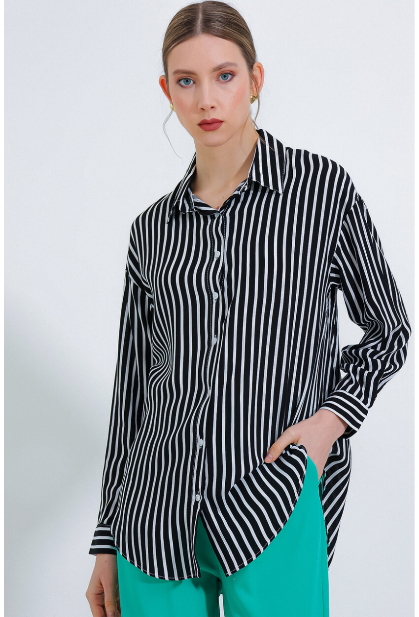 3900 Oversized Long Basic Shirt
