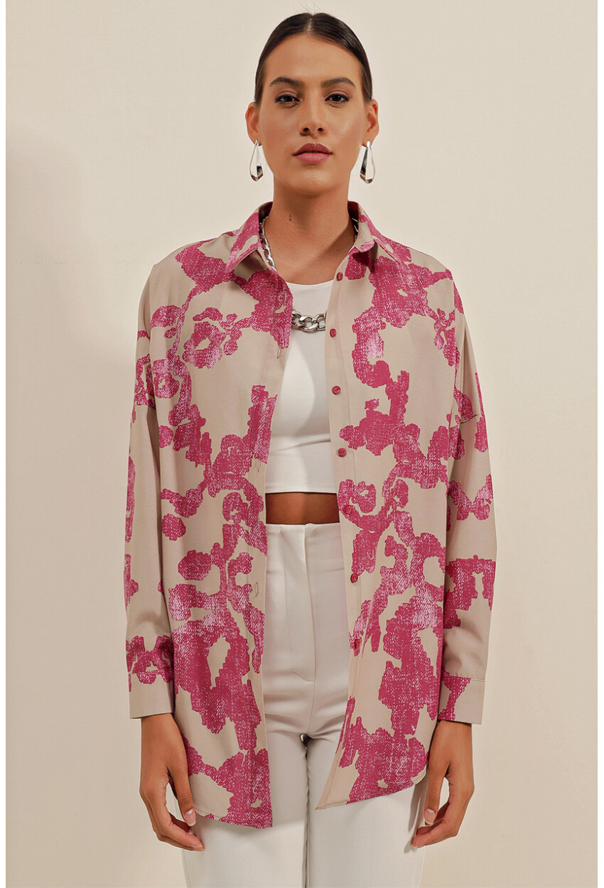 3900 Oversized Long Basic Shirt