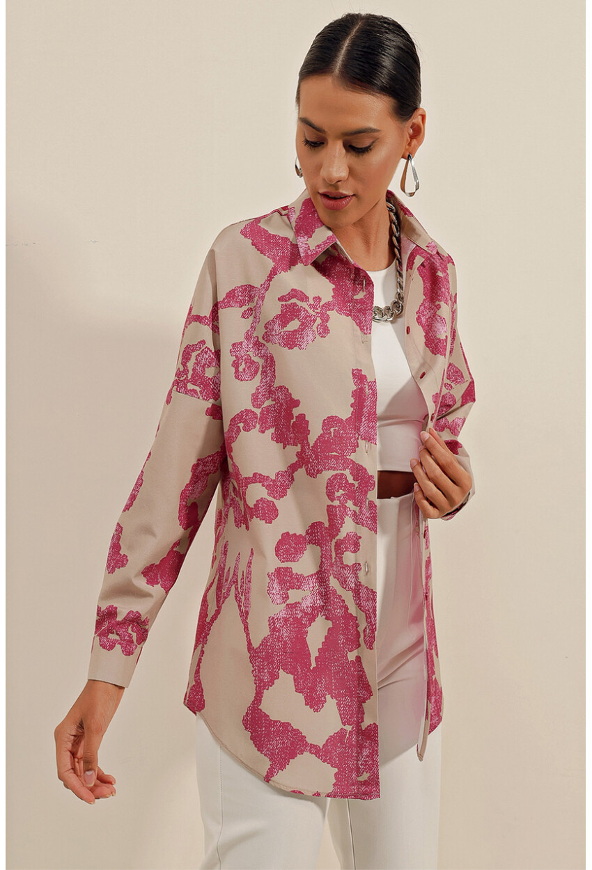 3900 Oversized Long Basic Shirt