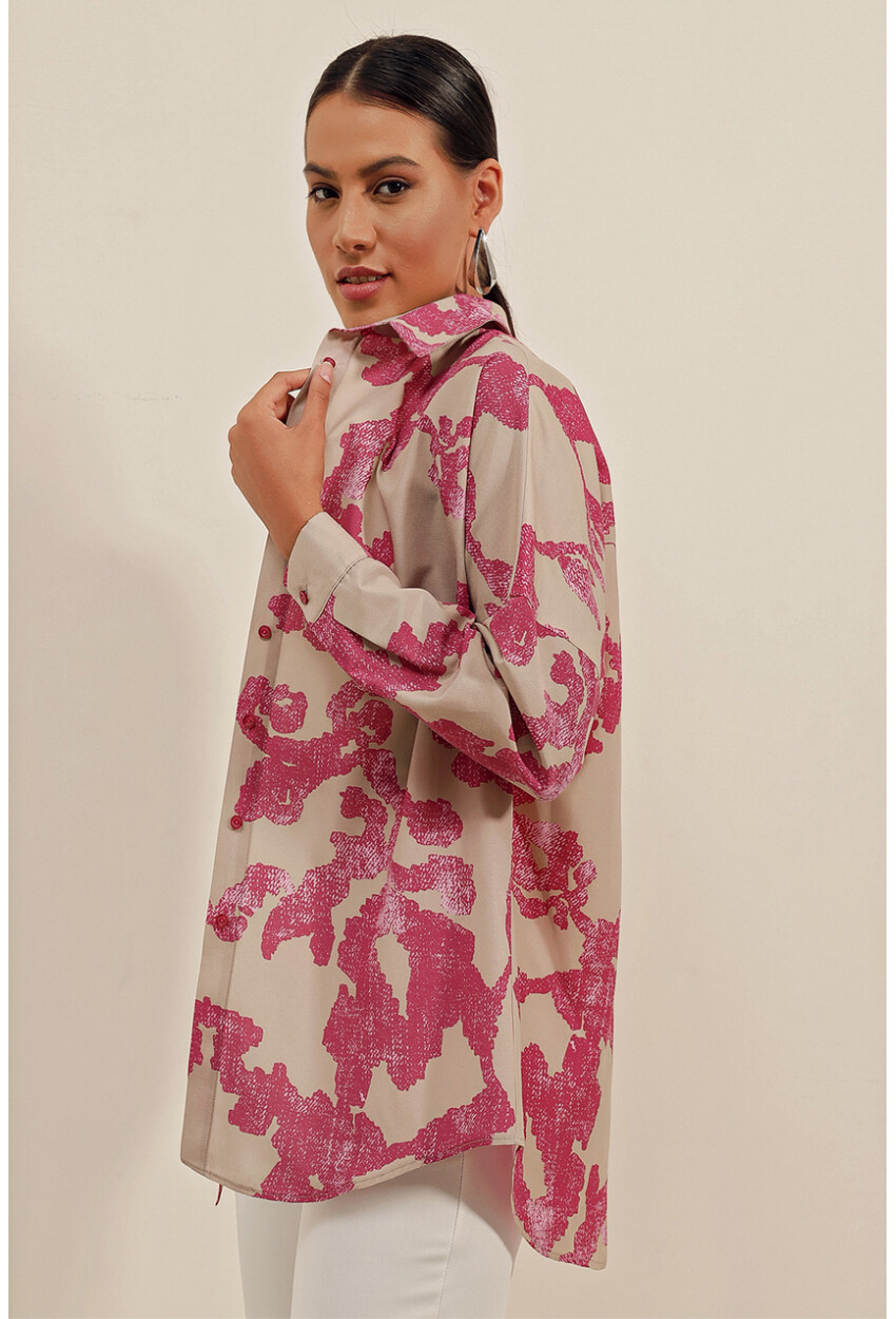 3900 Oversized Long Basic Shirt