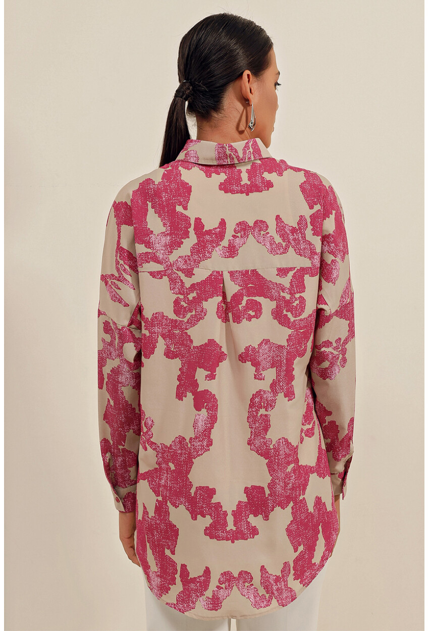 3900 Oversized Long Basic Shirt