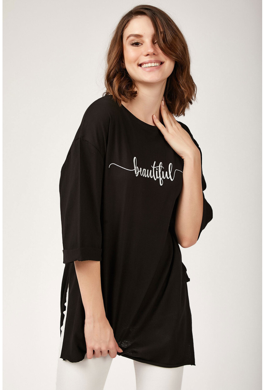 4157 Beautiful Yazılı T-Shirt