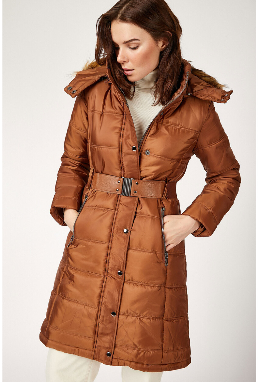 5081 Belted Puffer Coat